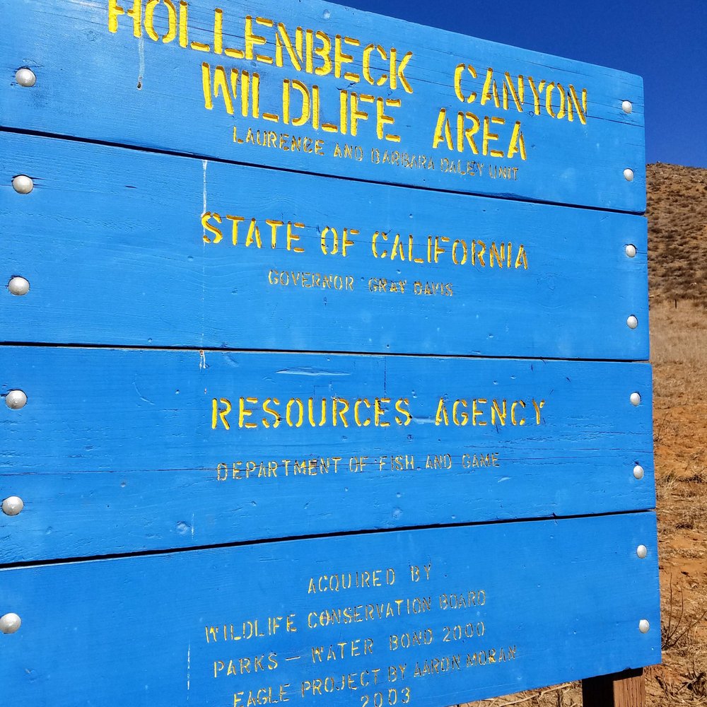 Hollenbeck Canyon Wildlife Area - Wildlife area sign - Hiking Near Me - Jamul, California