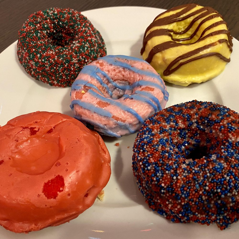 Chana's Bakery - a variety of donuts on a plate - Bakeries Near Me Chana's Bakery - a variety of donuts on a plate - Bakeries Near Me