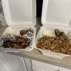 Roy's Kabab - Chicken kabob and Chicken Shwarma with Tahini sauce
