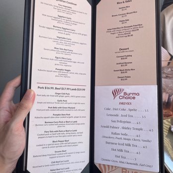 Burma Choice - Menu - Burmese Near Me - San Jose, California