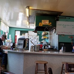 Donges Drive In and Motel - The main counter, and a "regular".