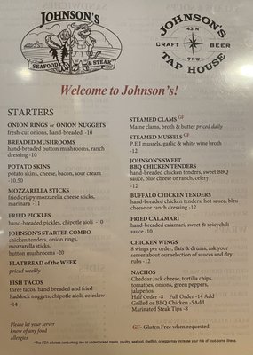 Menu photo 3 Johnson's Seafood and Steak - New Durham New Durham, NH Menu photo 3 Johnson's Seafood and Steak - New Durham New Durham, NH