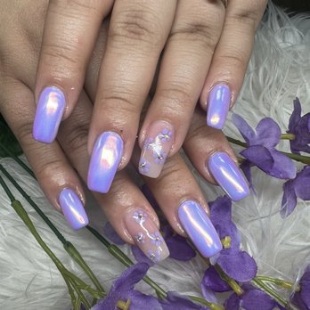 Jenii Nail Art & Spa - Acrylic full set with chrome and design - Nail Salons Near Me - Mountain View, California Jenii Nail Art & Spa - Acrylic full set with chrome and design - Nail Salons Near Me - Mountain View, California