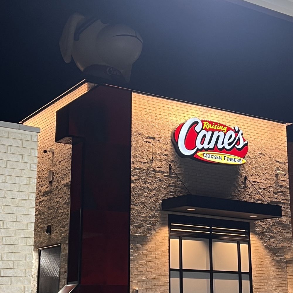 Raising Cane's Chicken Fingers - Outside doggo balloon - Fast Food Near Me - Columbia, Maryland Raising Cane's Chicken Fingers - Outside doggo balloon - Fast Food Near Me - Columbia, Maryland