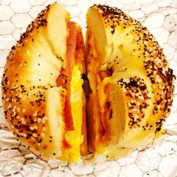 Mountain Lakes Bagel & Deli - Shake Hands with Taylor Ham, Egg, and Cheese on an Everything Bagel !!