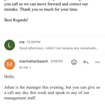 Nothing Bundt Cakes - The proof of the email that was sent to me after I reported hair on my dessert. - Bakeries Near Me - Manhattan Beach, California Nothing Bundt Cakes - The proof of the email that was sent to me after I reported hair on my dessert. - Bakeries Near Me - Manhattan Beach, California
