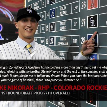 Zoned - Zoned Athlete - Mike Nikorak - 1st Round Draft Pick for Colorado Rockies - Sports Clubs Near Me - Bridgewater, New Jersey
