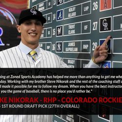 Zoned - Zoned Athlete - Mike Nikorak - 1st Round Draft Pick for Colorado Rockies