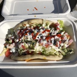 Gyro with extra sauce
