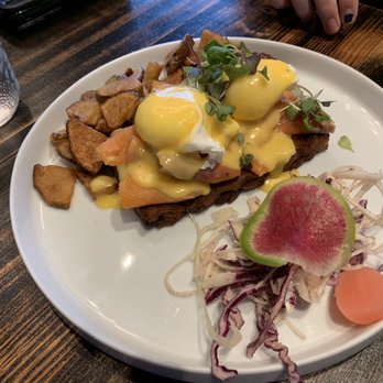 Blvd Bistro - Salmon Benedict- our daughter loved this dish. Super filling and delicious. - Breakfast & Brunch Near Me - North Vancouver, British Columbia Blvd Bistro - Salmon Benedict- our daughter loved this dish. Super filling and delicious. - Breakfast & Brunch Near Me - North Vancouver, British Columbia