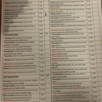 Wuri Sushi - Menu - Sushi Bars Near Me - Chesterfield, Michigan Wuri Sushi - Menu - Sushi Bars Near Me - Chesterfield, Michigan