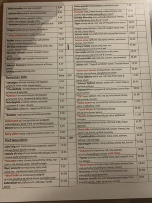 Menu photo 1 Wuri Sushi Chesterfield, MI Menu photo 1 Wuri Sushi Chesterfield, MI