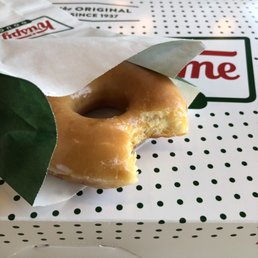 The original glazed after one bite The original glazed after one bite