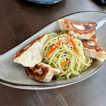 Franny’s Bistro - Shrimp Dumplings with Cucumber Salad - New American Near Me - Camden, Maine Franny’s Bistro - Shrimp Dumplings with Cucumber Salad - New American Near Me - Camden, Maine