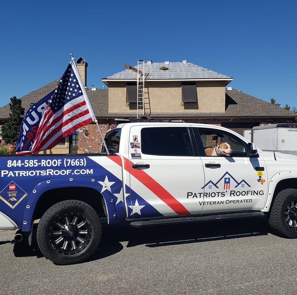 Slide of Patriots’ Roofing