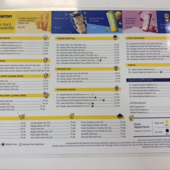 Happy Lemon - Menu - Bubble Tea Near Me - Norco, California