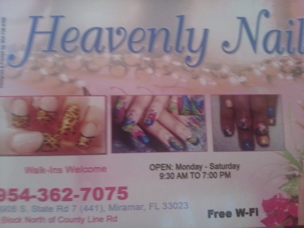 HEAVENLY NAILS Request an Appointment 3908 S State Rd 7, Miramar