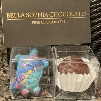Bella Sophia Chocolates - Sea salt caramel truffle and dark chocolate truffle - Chocolatiers & Shops Near Me