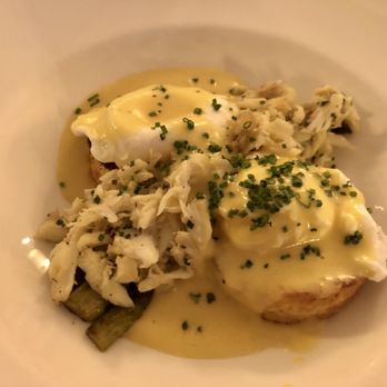 Justine - Crab eggs Benedict. Very generous on the crab - French Near Me - New Orleans, Louisiana Justine - Crab eggs Benedict. Very generous on the crab - French Near Me - New Orleans, Louisiana