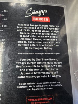Menu photo 6 Swagyu Burger - Poway Poway, CA Menu photo 6 Swagyu Burger - Poway Poway, CA