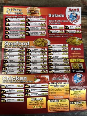 Menu photo 1 Sam's Place Southern Eatery Ada, OK