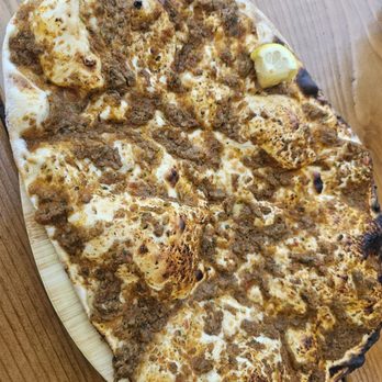 Tun Lahmajo - This was the regular meat lahmajo AND I had asked for extra meat! Hardly any meat...all bread - Armenian Near Me - Burbank, California