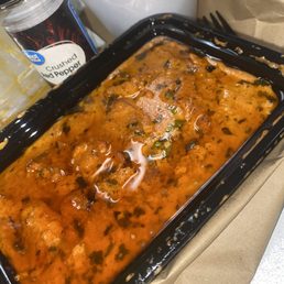 Inedible. Made me sick even after I tried to put it out. This was $21. No naan. SMH.