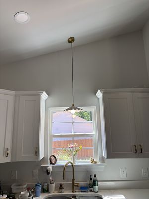 Lighting installations - Various light fixture additions or replacements in different areas of homes