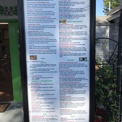 Main Menu . There is a separate menu for breakfast ,espresso bar and gelato