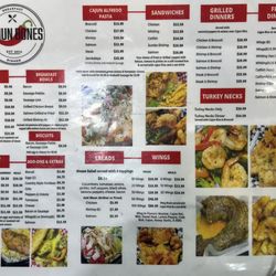 Cajun Bones - Menu