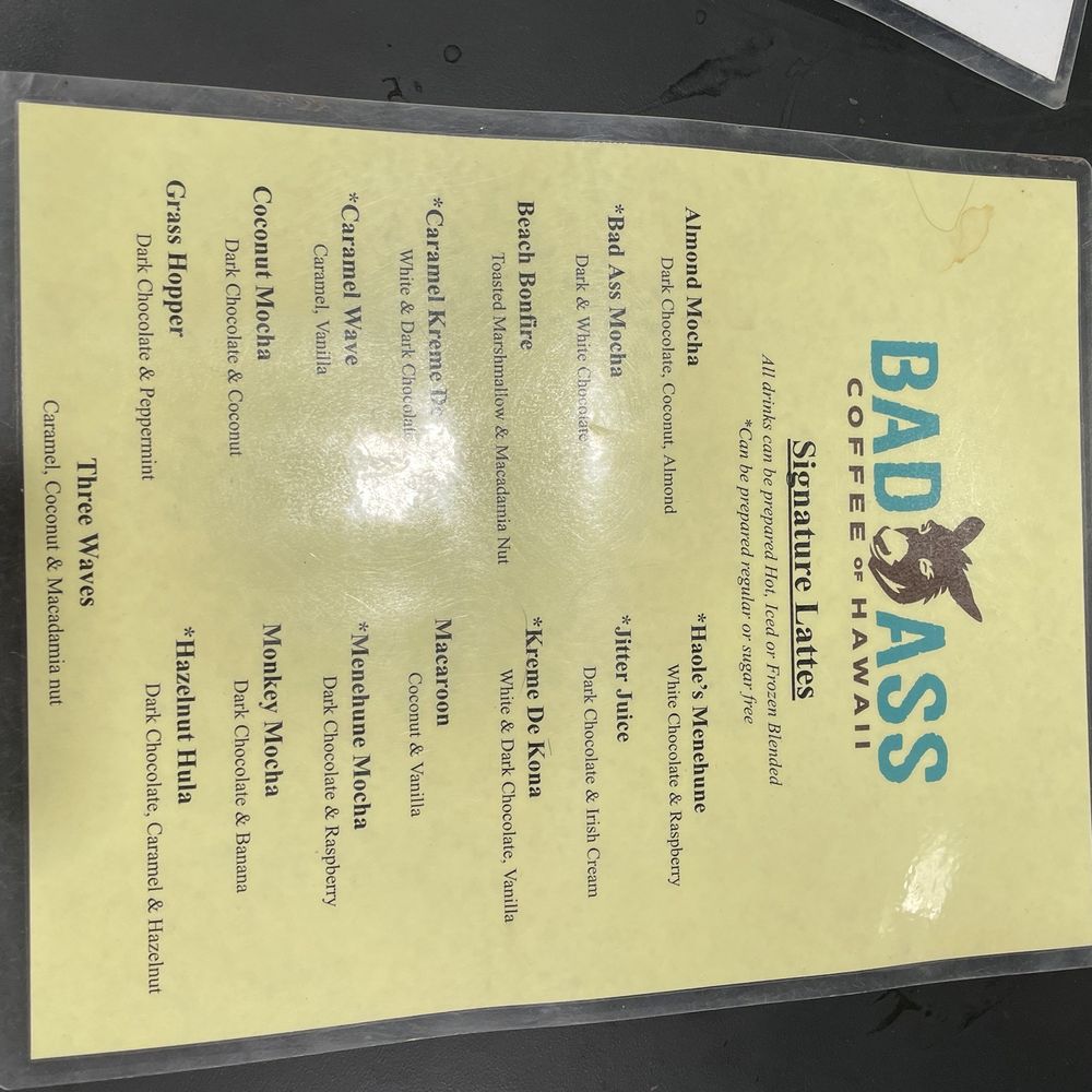 Bad Ass Coffee of Hawaii - Menu - Coffee & Tea Near Me - Santa Rosa, California