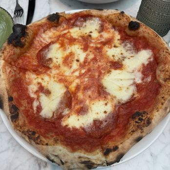 Settecento - Pizza Diavola Salami, mozzarella, tomato - Italian Near Me - Los Angeles, California Settecento - Pizza Diavola Salami, mozzarella, tomato - Italian Near Me - Los Angeles, California