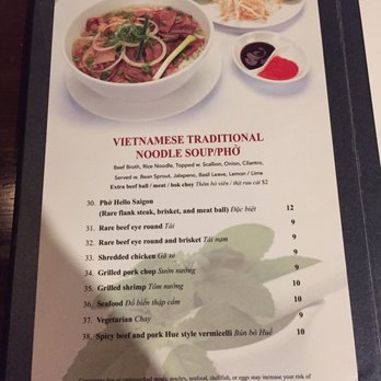 Hello Saigon - Menu (November 2017) - Vietnamese Near Me - New York, New York