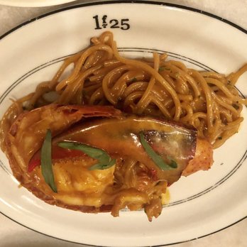 Poulet Bleu - "LOBSTER SPAGHETTI /  Maine lobster, sauce Americaine, tarragon, confit lemon .... $24" Wonderful! - French Near Me - Pittsburgh, Pennsylvania