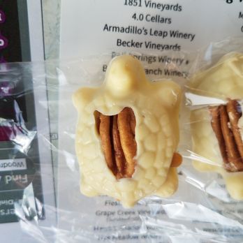 Chocolates El Rey - My lovies. White chocolate turtles with homemade caramel inside. - Chocolatiers & Shops Near Me - Stonewall, Texas Chocolates El Rey - My lovies. White chocolate turtles with homemade caramel inside. - Chocolatiers & Shops Near Me - Stonewall, Texas