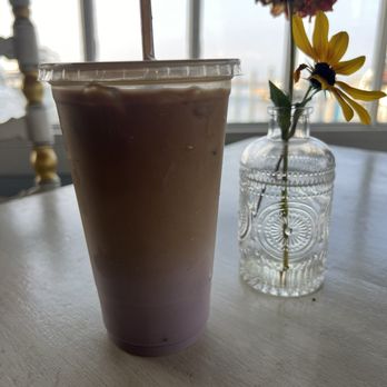 Watercolor Cafe - Iced lilac latte (large) - Coffee & Tea Near Me - Mackinac Island, Michigan Watercolor Cafe - Iced lilac latte (large) - Coffee & Tea Near Me - Mackinac Island, Michigan