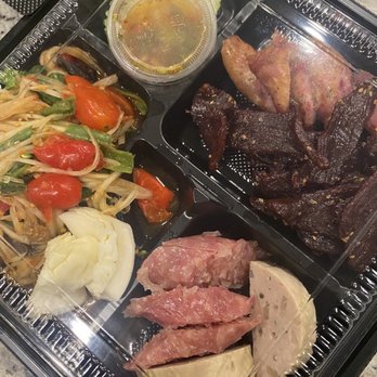 Snackboxe Bistro - Beef jerky, fermented pork sausage, Lao sausage, and papaya salad - Laotian Near Me - Duluth, Georgia Snackboxe Bistro - Beef jerky, fermented pork sausage, Lao sausage, and papaya salad - Laotian Near Me - Duluth, Georgia