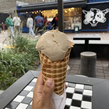 Humphry Slocombe - Oakland - Hong Kong Milk Tea Ice Cream in Waffle Cone - Desserts Near Me - Oakland, California