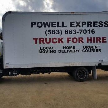 Powell Express Moving - Ou rfully equipped 20 X 8" moving truck with lift gate - Movers Near Me - Dubuque, Iowa Powell Express Moving - Ou rfully equipped 20 X 8" moving truck with lift gate - Movers Near Me - Dubuque, Iowa