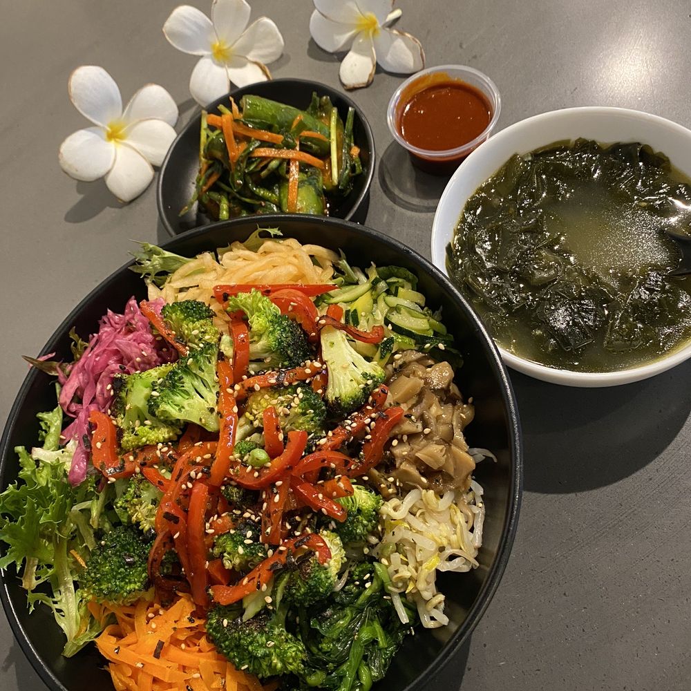 Cafe Moon - BibimBap - Vegetable : So Abundant Fresh and Perfect selection of veggies in the bowl! The quality of fresh produces with aroma of rice win! - Korean Near Me - Kihei, Hawaii Cafe Moon - BibimBap - Vegetable : So Abundant Fresh and Perfect selection of veggies in the bowl! The quality of fresh produces with aroma of rice win! - Korean Near Me - Kihei, Hawaii