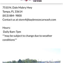 Bay Breeze Car Wash - hours of operation