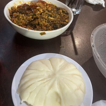 Ike's Cafe and Grill - Egusi Stew and Yam FuFu - African Near Me - Norcross, Georgia