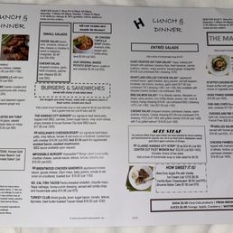 In room menu - more options in the dining room. In room menu - more options in the dining room.