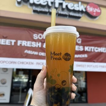 Meet Fresh - Mango passion fruit tea with boba - Desserts Near Me - Mesa, Arizona Meet Fresh - Mango passion fruit tea with boba - Desserts Near Me - Mesa, Arizona