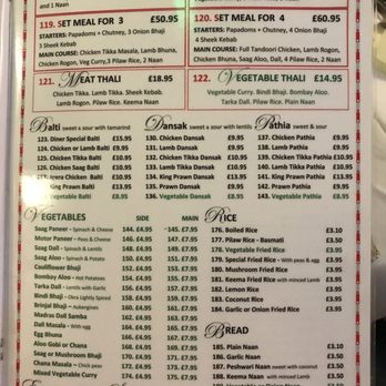 The Indian Diner - Part of the menu - Indian Near Me - London, XGL The Indian Diner - Part of the menu - Indian Near Me - London, XGL