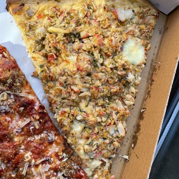 Artichoke Basille's Pizza - Slice of Crab Pizza - Pizza Near Me - New York, New York Artichoke Basille's Pizza - Slice of Crab Pizza - Pizza Near Me - New York, New York