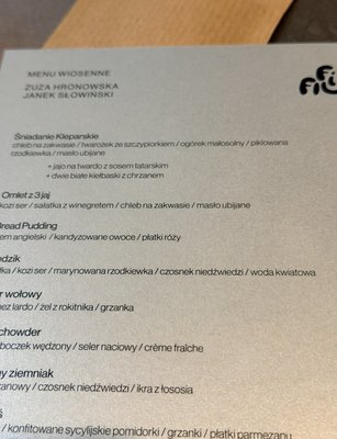 Menu photo 1 Filipa 18 Kraków, MA Menu photo 1 Filipa 18 Kraków, MA