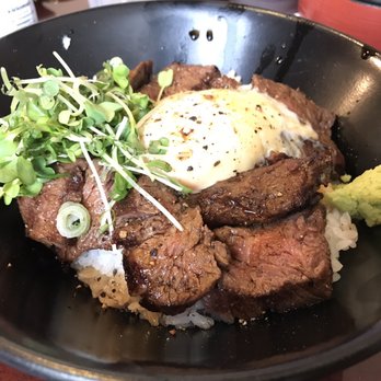 Waraku - Beef Skirt Steak Bowl (egg added) - Izakaya Near Me - Torrance, California