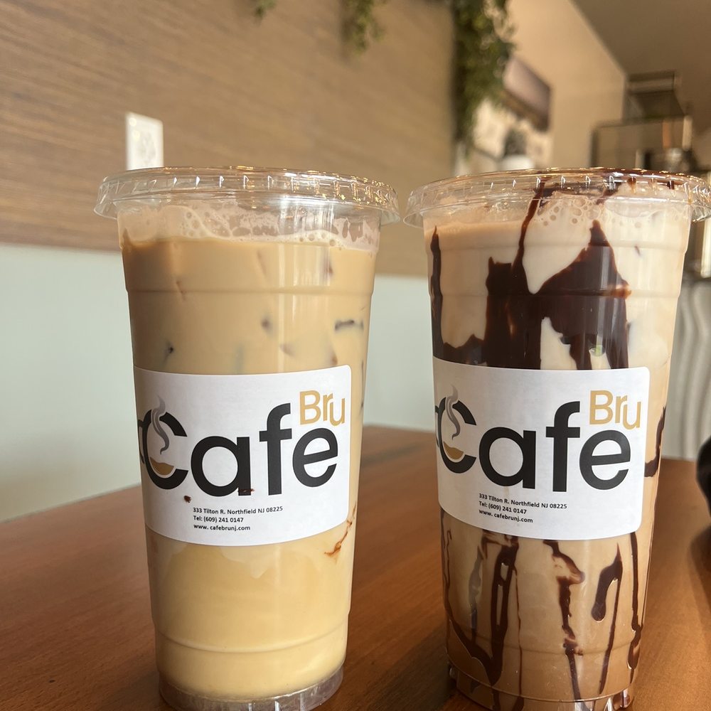 Cafe Bru - Lavender on the left and mocha on the right. - Coffee & Tea Near Me - Northfield, New Jersey