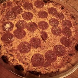 Simple pepperoni pizza...but super tasty and good crust. Simple pepperoni pizza...but super tasty and good crust.